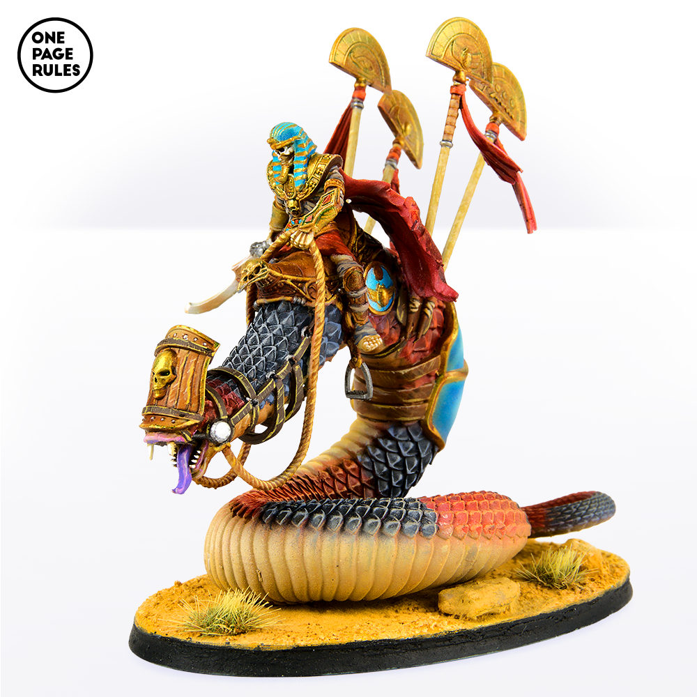 Royal Champion on Royal Snake (Monarch) [King] - Mummified Undead (1 Model)