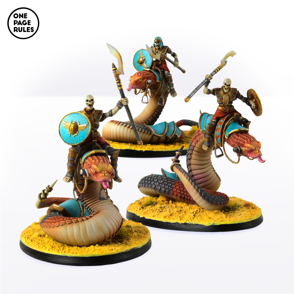 Snake Riders (Armored) - Mummified Undead (3 Models)