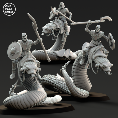 Snake Riders (Armored) - Mummified Undead (3 Models)