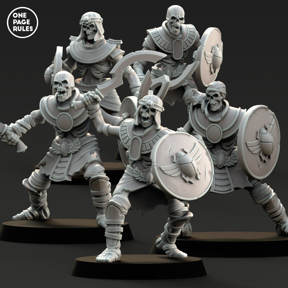 Skeleton Warriors (Hand Weapon) - Mummified Undead (5 Models)