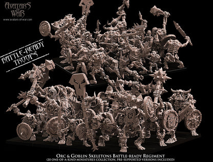 Orc & Goblin Skeletons (Battle-Ready Regiment) by Avatars of War