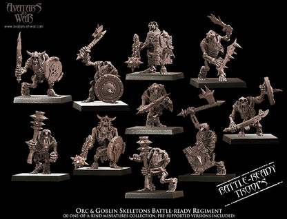 Orc & Goblin Skeletons (Battle-Ready Regiment) by Avatars of War