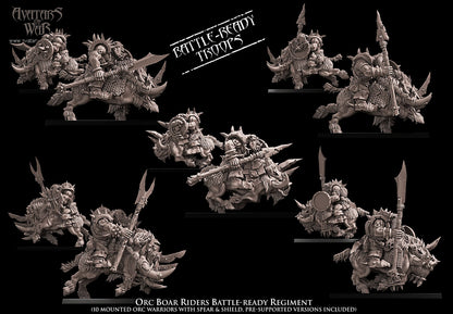 Orc Boar Riders (Battle-Ready Regiment) by Avatars of War