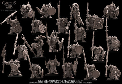 Orc Spearmen (Battle-Ready Regmient) by Avatars of War