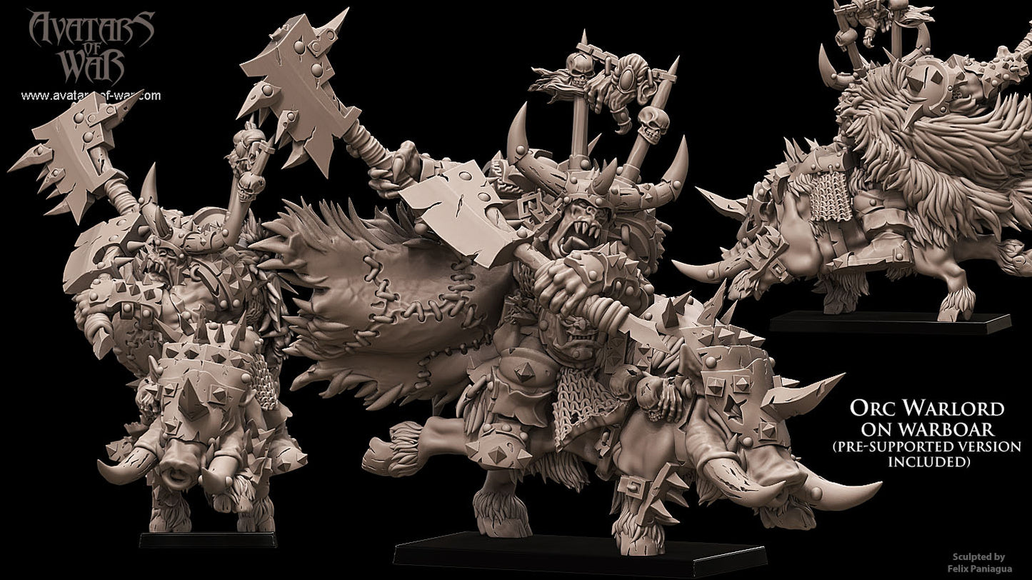 Orc Warboss on Warboar by Avatars of War