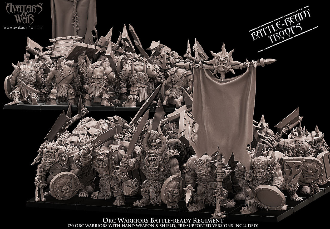 Orc Warriors (Battle-Ready Regiment) by Avatars of War