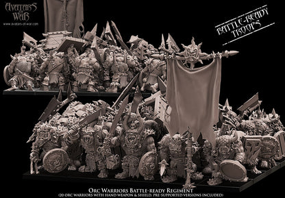 Orc Warriors (Battle-Ready Regiment) by Avatars of War