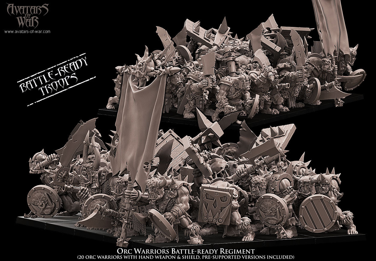 Orc Warriors (Battle-Ready Regiment) by Avatars of War