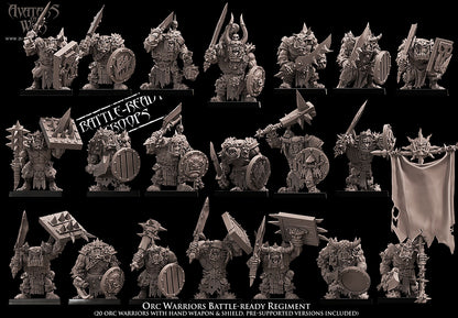 Orc Warriors (Battle-Ready Regiment) by Avatars of War