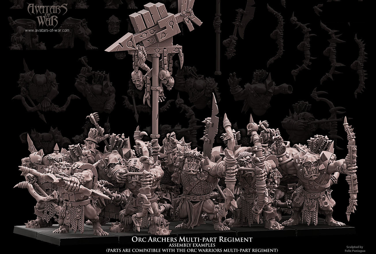 Orc Archers (Multi-Part Regiment) by Avatars of War