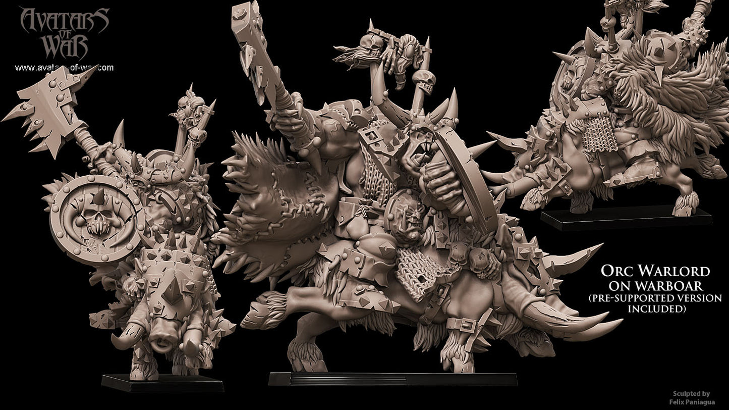 Orc Warboss on Warboar by Avatars of War