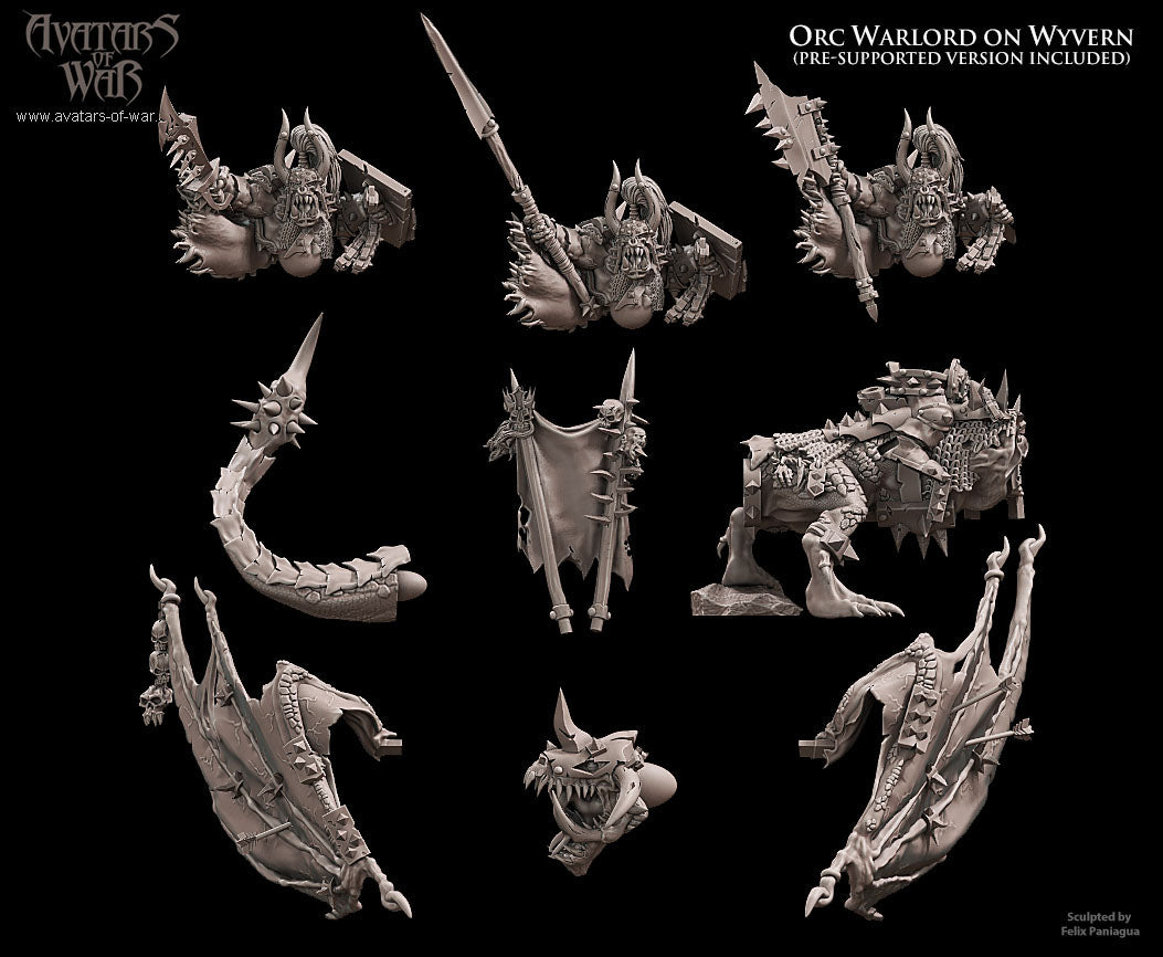 Orc Warlord on Wyvern by Avatars of War