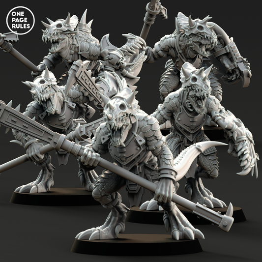 Saurian Guardians (Halberd) - Saurians (5 Models)