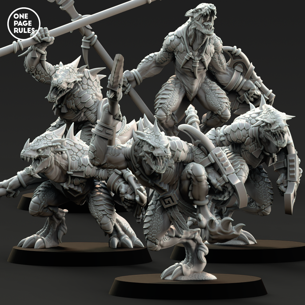 Saurian Warriors (Spear) - Saurians (5 Models)