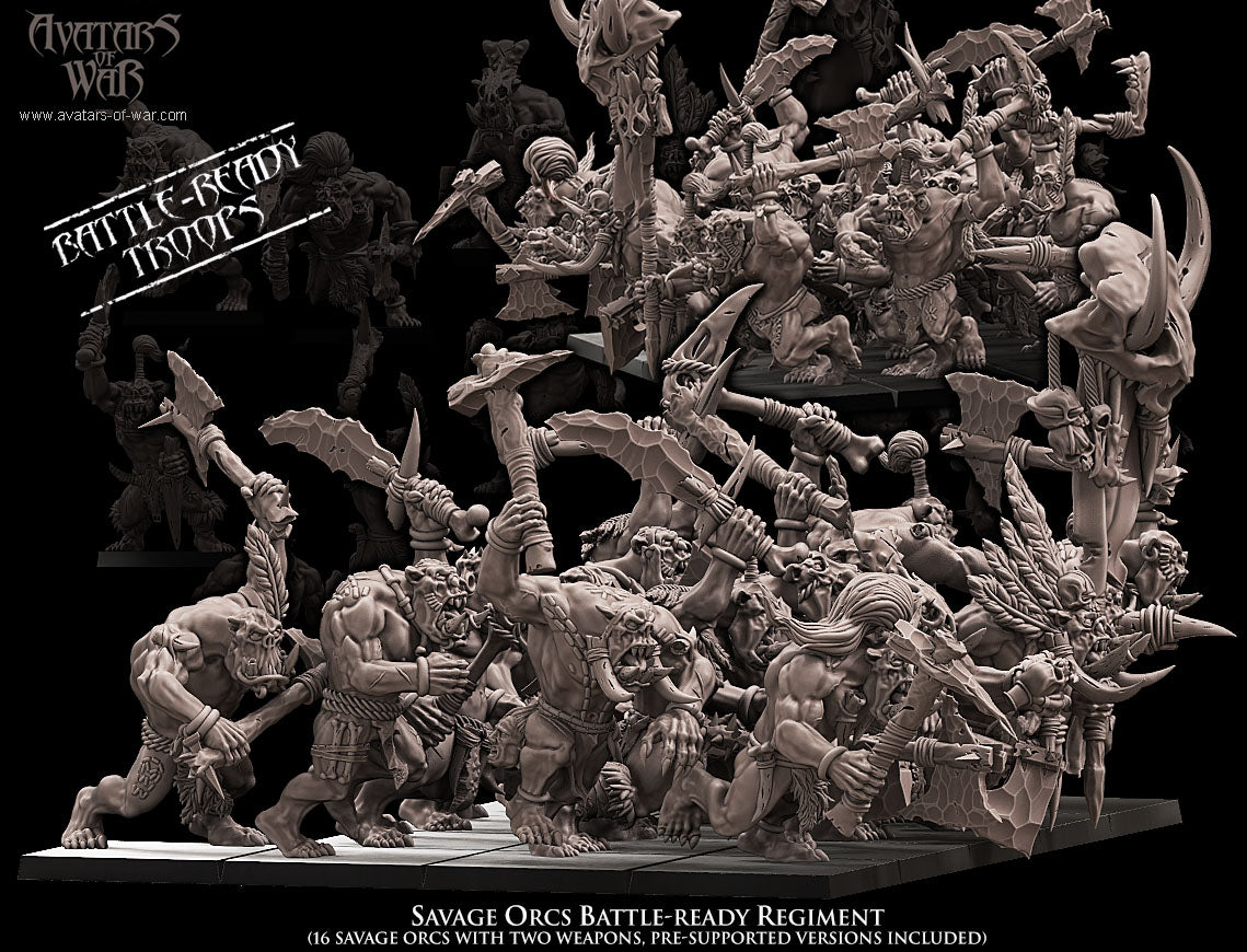 Savage Orcs (Battle-Ready Regiment) by Avatars of War