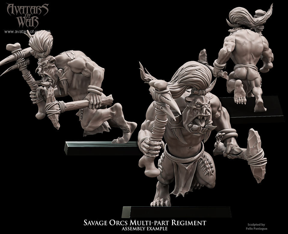 Savage Orcs (Multi-Part Regiment) by Avatars of War