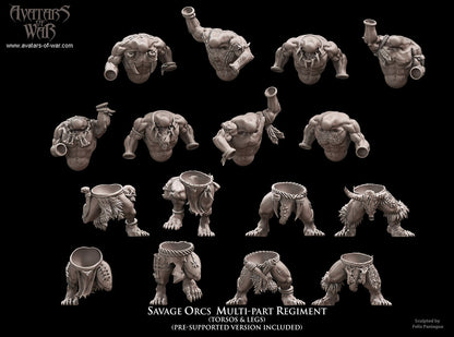 Savage Orcs (Multi-Part Regiment) by Avatars of War