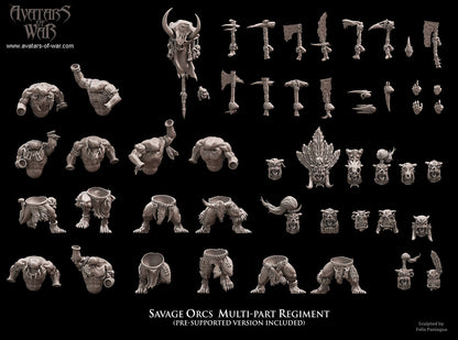 Savage Orcs (Multi-Part Regiment) by Avatars of War