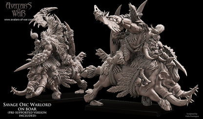 Savage Orc Warlord on Boar by Avatars of War