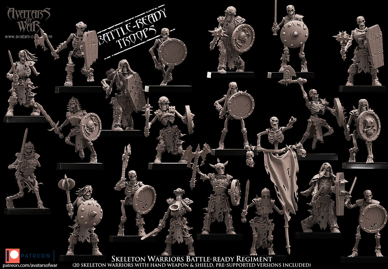 Skeleton Warriors (Battle-Ready Regiment) by Avatars of War