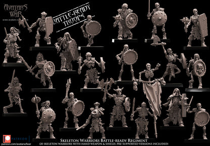 Skeleton Warriors (Battle-Ready Regiment) by Avatars of War