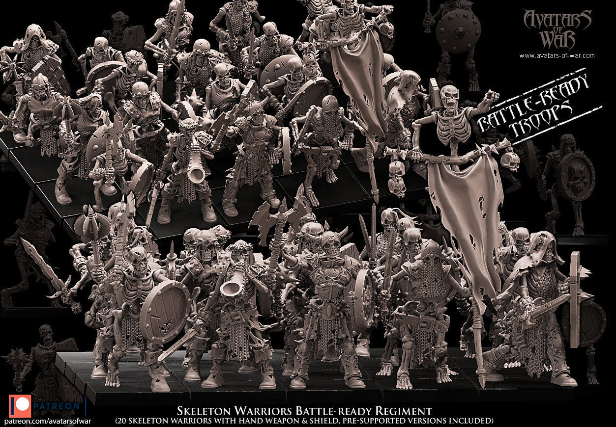 Skeleton Warriors (Battle-Ready Regiment) by Avatars of War