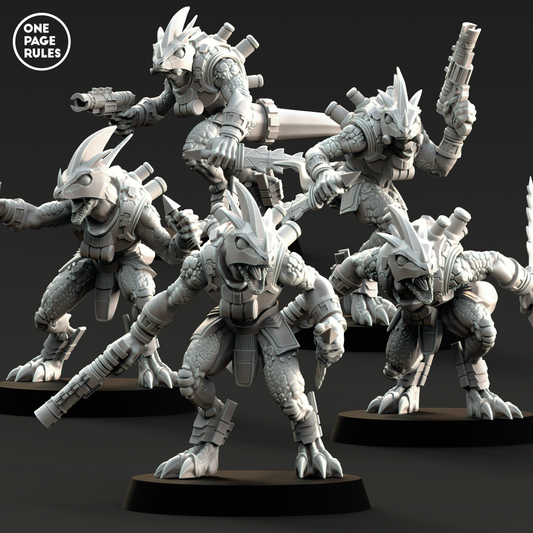 Gecko Cohorts (Dagger) - Saurian Starhost (5 Models)