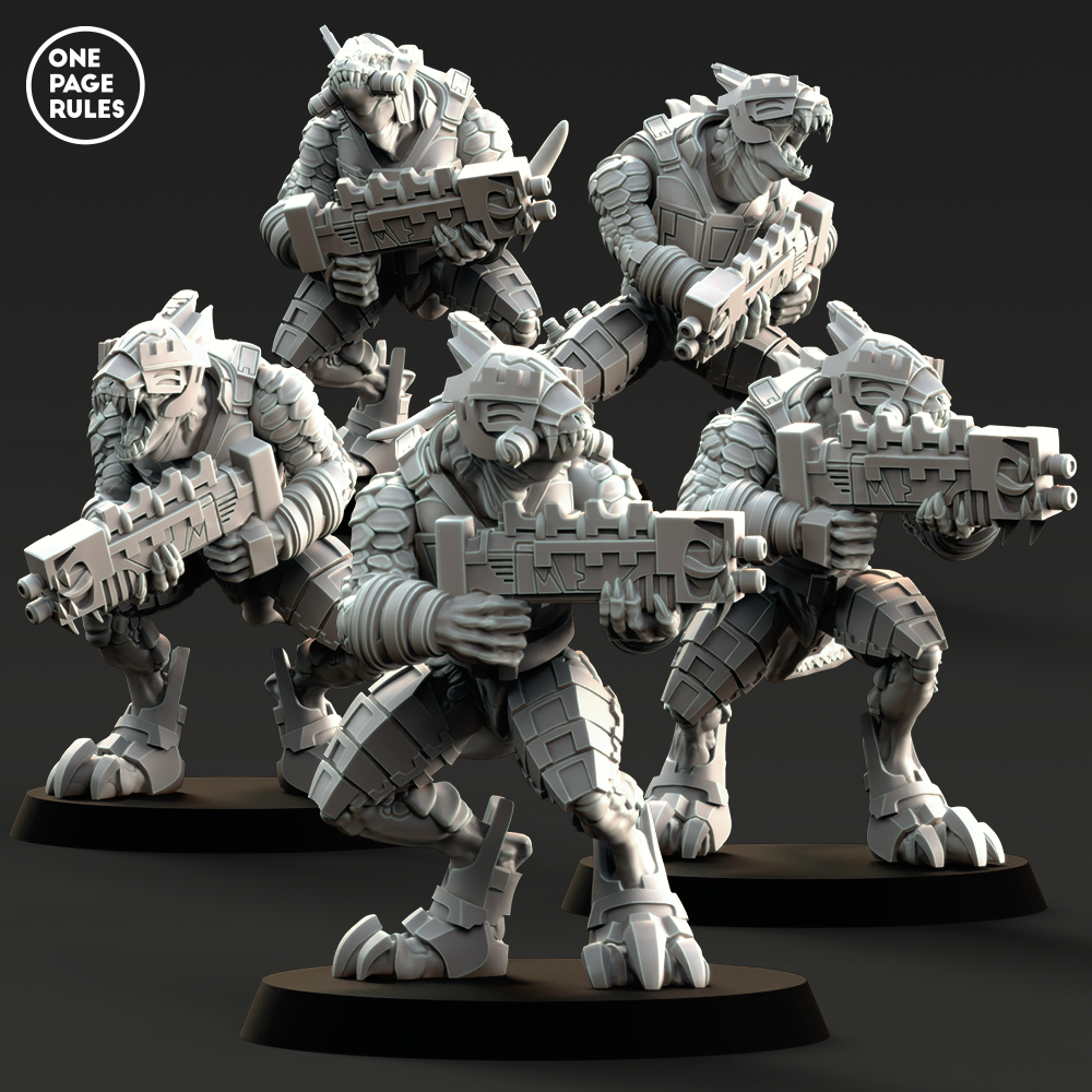 Saurian Warriors (Carbine) - Saurian Starhost (5 Models)