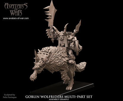 Goblin Wolf Riders (Multi-Part Regiment) by Avatars of War