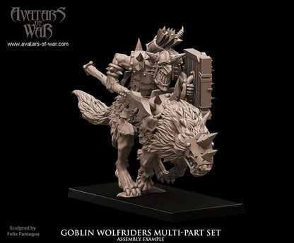 Goblin Wolf Riders (Multi-Part Regiment) by Avatars of War