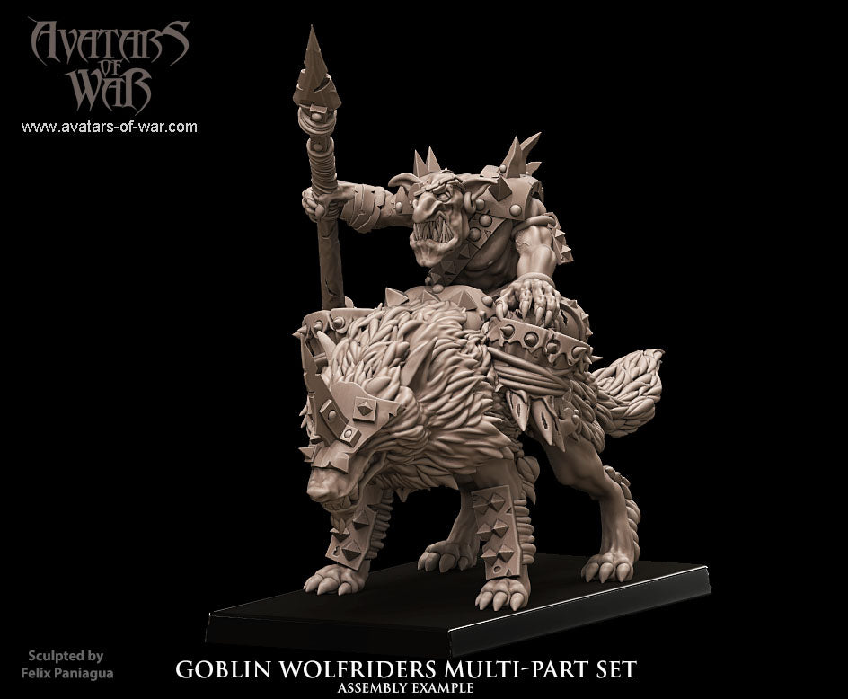 Goblin Wolf Riders (Multi-Part Regiment) by Avatars of War