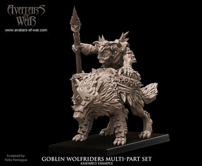 Goblin Wolf Riders (Multi-Part Regiment) by Avatars of War