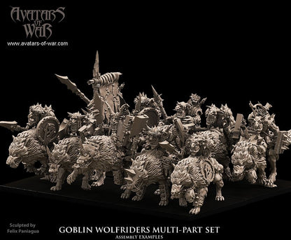 Goblin Wolf Riders (Multi-Part Regiment) by Avatars of War